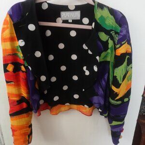 Vintage Platinum Cropped Blazer